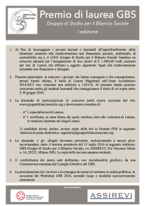 Premio di Laurea GBS 2016